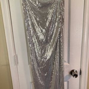 Two piece sequin top and skirt